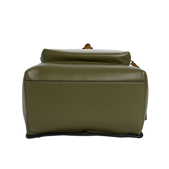 Coach League Flap Leather Backpack Colorblock Ji Army Green Multi NWT - Picture 5 of 6
